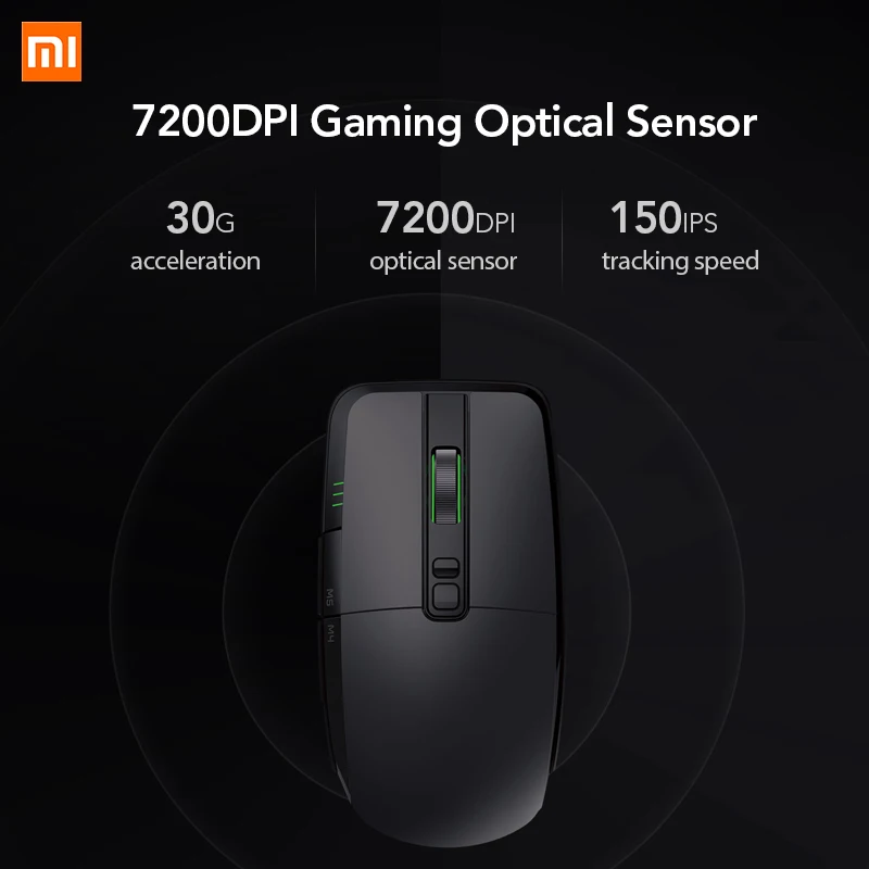  Xiaomi Wired Wireless Gaming Mous e 7200DPI Programmable RGB Color Lights 6 Programmable Keys