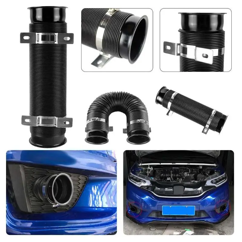 

Universal 76mm Flexible Turbo Cold Air Intake Pipe Hose Inlet Tube Duct Cold Intake Car Kit Turbocharger Intake Charger Hot Sale