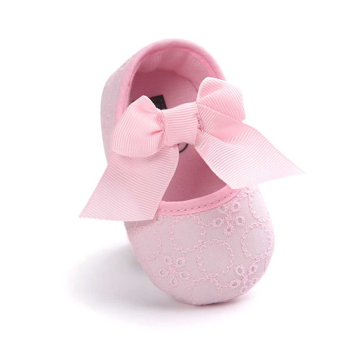Милая детская обувь для новорожденных, для маленьких девочек, для принцесс, для кроватки, детская коляска, Нескользящие кроссовки, мягкая подошва+ цветок, головной убор