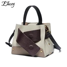 Новая модная роскошная женская сумка из коровьей кожи, Лоскутная сумка-тоут, женская сумка-мешок, сумки на плечо из натуральной кожи, композитная сумка, наборы