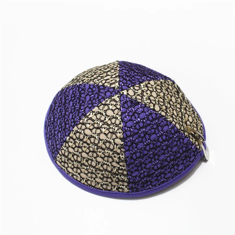 

Jewish Kippa high qulaity Geometric Cotton Kippah