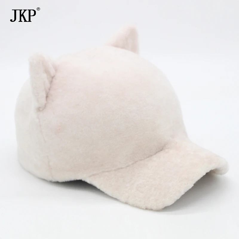 

JKP2018The latest autumn and winter cute kid hat beautiful gift pure natural sheepskin cap cute boy and girl Free shipping HT-07