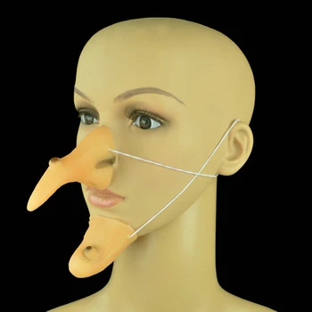 

JETTING 1 Pcs Halloween Funny Witch Long Nose Chin Party Dress Up Cosplay Simulation Nose Chin