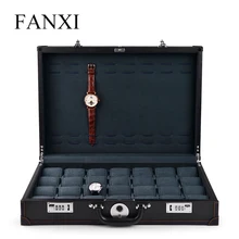 FANXI новая коробка для часов из искусственной кожи, пароль, ювелирный корпус часов, разблокировка отпечатков пальцев, коробка для хранения часов, чехол для костюма