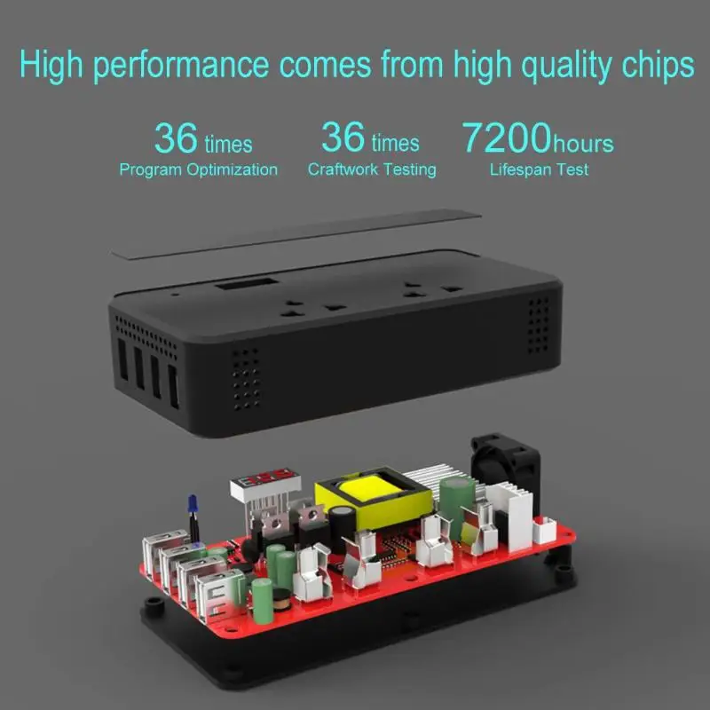 200 Вт Авто мощность Инвертор DC 12 В к AC 220 с 4 Зарядка с usb-разъемом