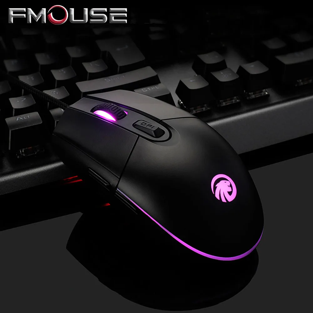 F мышь оптическая игровая проводная геймерская RGB USB для видеоигр игровые мыши