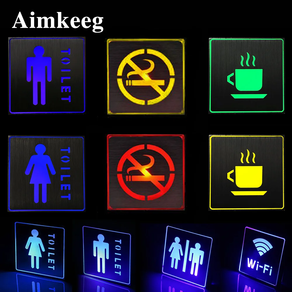 

Aimkeeg Led WIFI Indicator Emergency Light for Public Places Universal Decor Sign Led Warning Light Emergency Exit Sign Lamp