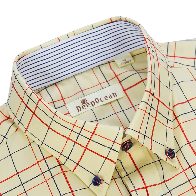 Мужские рубашки Deepocean облегающие Hombres Camisas модные Priaid мужские топы из хлопка