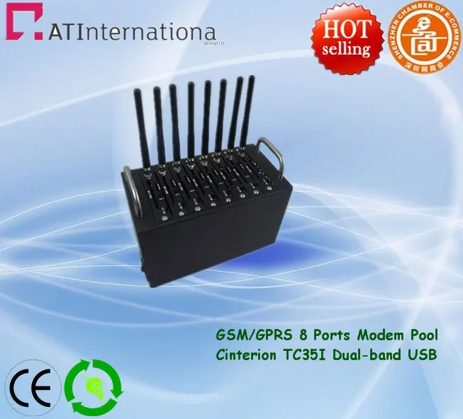 Modem Pool 8 Channels TC35i For Bulk SMS MMS VOICE FAX 900 1800MHz USB