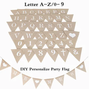 

DIY Making Custom No. 0-9 Jute Burlap Bunting Banners Baby Shower Birthday Party Wedding Decoration Party Flags Party Decoration