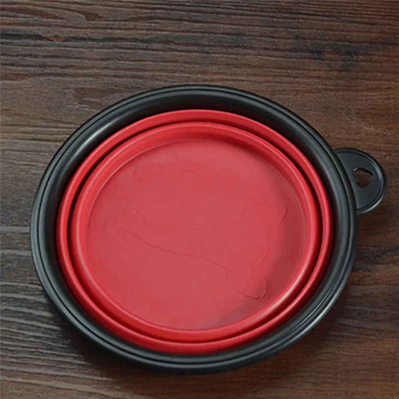1pc Portable Travel Collapsible Silicone Pets Bowl Food Water Feeding Foldable Cup Dish for Dogs Cat Water Dish Feeder noFB18 (5)