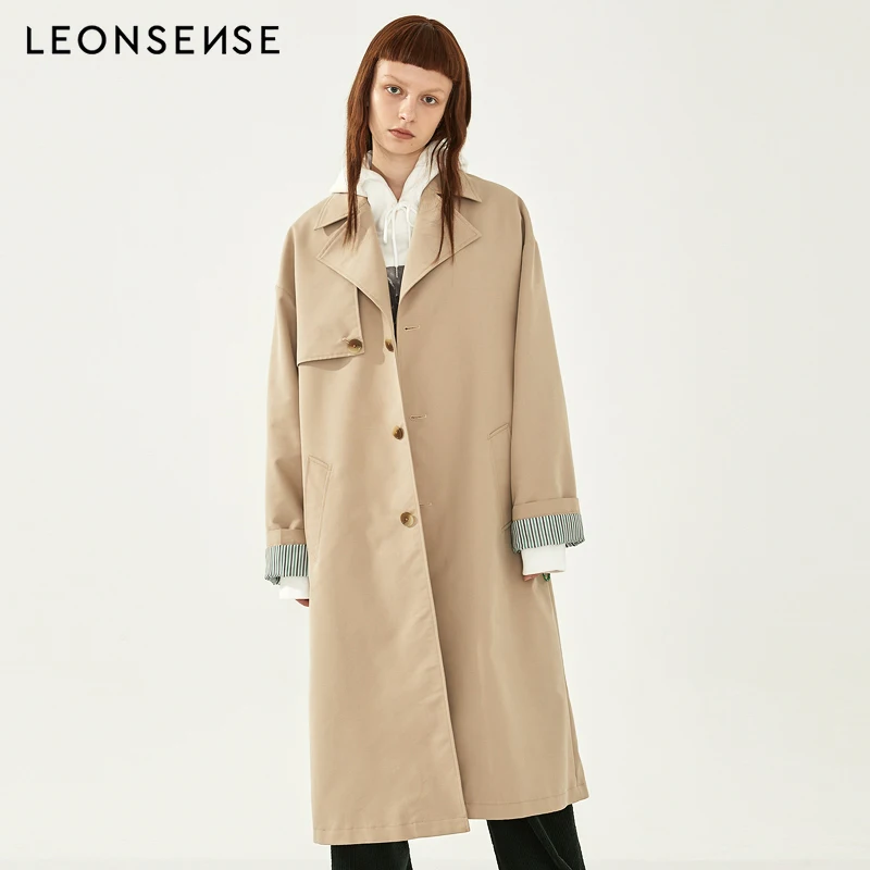 LEONSENSE New 2018 autumn winter Men lapel Single Breasted Long Coat Trench Coat Clothing Jackets & Coats British Style Overcoat LEONSENSE New 2018 autumn winter Men lapel Single Breasted Long Coat Trench Coat Clothing Jackets & Coats British Style Overcoat
