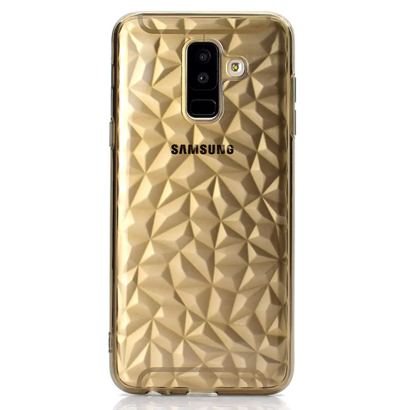 A6 PLUS 2018 Case For Samsung Galaxy A6 A8 2018 Silicone Soft Back Cover 3D Diamond Pattern Transparent Phone Bags Cases A9 Star