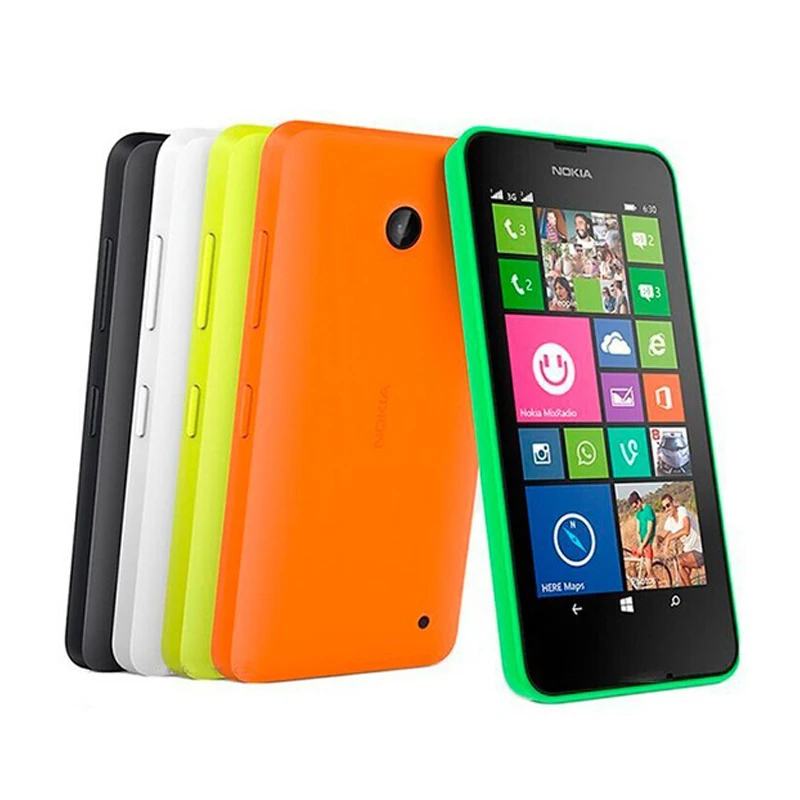refurbished unlocked single dual sim mobile phone nokia lumia 630 windows phone snapdragon 400 quad core 4 5 screen 3g