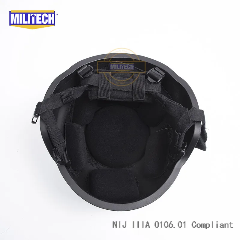 MILITECH Black NIJ IIIA 3A MICH пуленепробиваемый шлем для пехоты арамидный баллистический шлем пуленепробиваемый Mitch 2000 с тестовым анализом