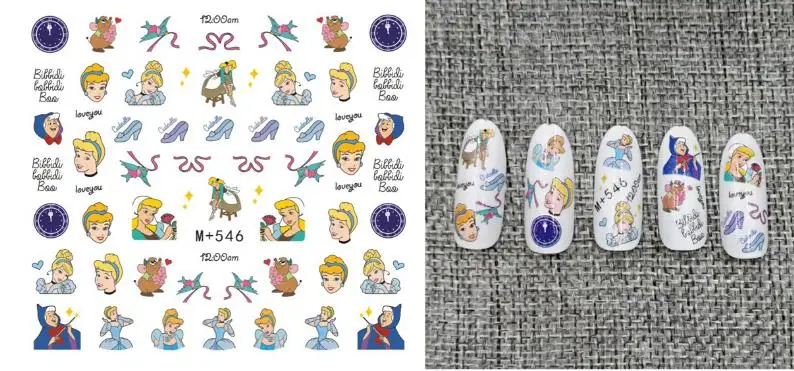 6 шт./пакет наклейки на ногти Винни мультфильм для ногтей переводная наклейка