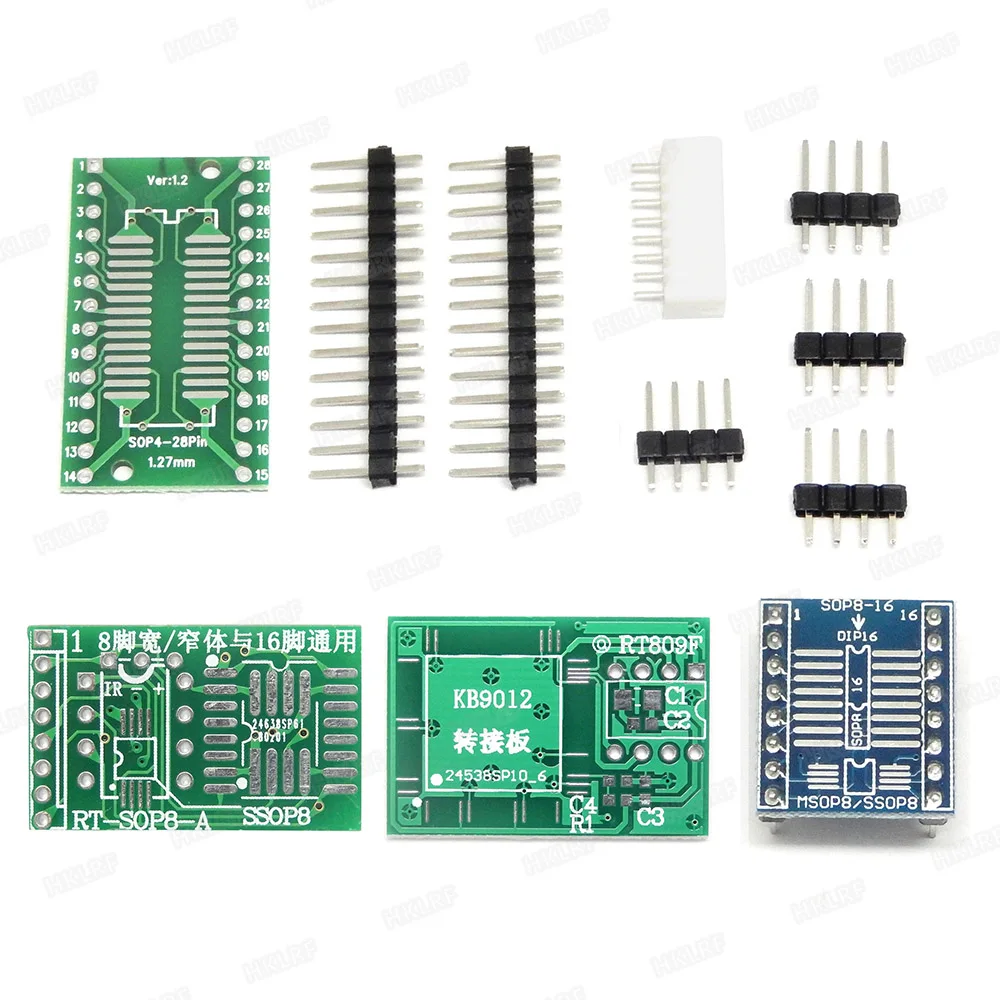 Original RT809F Programmer+ 11 Adapters+SOP8 IC Clip 1.8V SOP8 Adapter VGA LCD ISP Programmer EDED Cable Free shipping