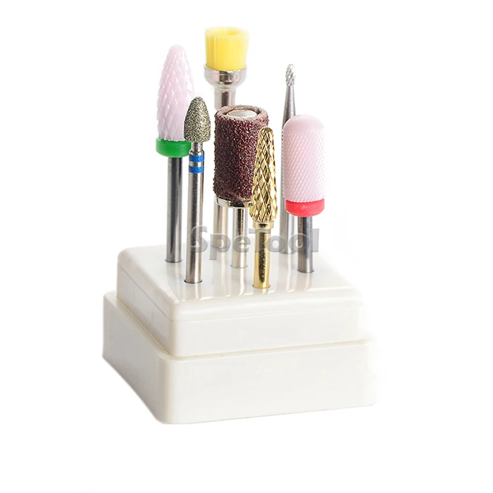 Cerâmica de Carboneto de Brocas de Unhas Conjunto com Bandas Lixa de Unha Spetool Diamante Elétrica Lixar Escova Cortador Ferramenta Manicure Polonês D35 3 SpeTool Diamante Cerâmica de Carboneto de Brocas
