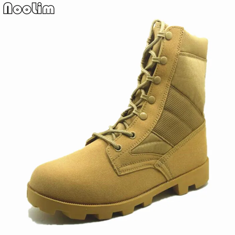 

Outdoor Men's Military Desert Tactical Army Boots Autumn Breathable Army Shoes Combat Mid-Calf Boots Botas Tacticos Zapatos