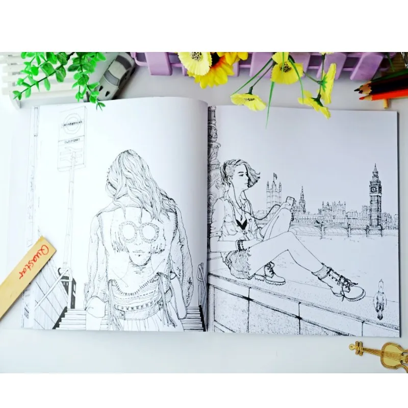 Aliexpress Buy 2017 Fashion LOOK Coloring Books For Adult Children Girls Antistress Art Drawing Painting Secret Garden Colouring Book Libros From