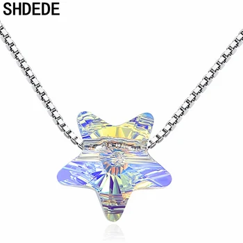 

SHDEDE Star Pendant Necklaces Short Chain Chokers Fashion Wedding Party Jewelry Embellished With Crystals From Swarovski -30511