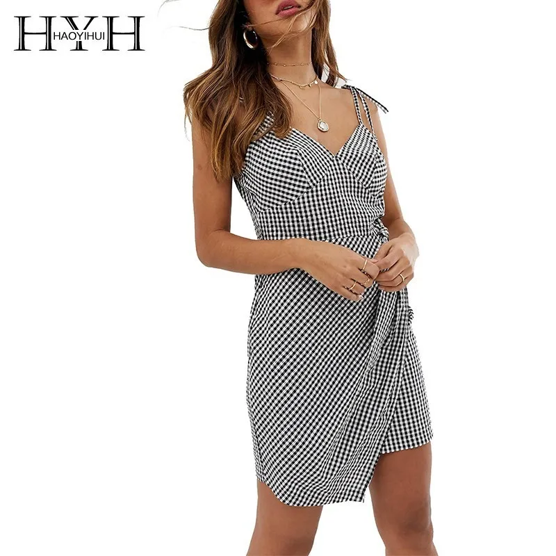 HYH Haoyihui Femme летнее стильное сексуальное простое плиссированное платье без