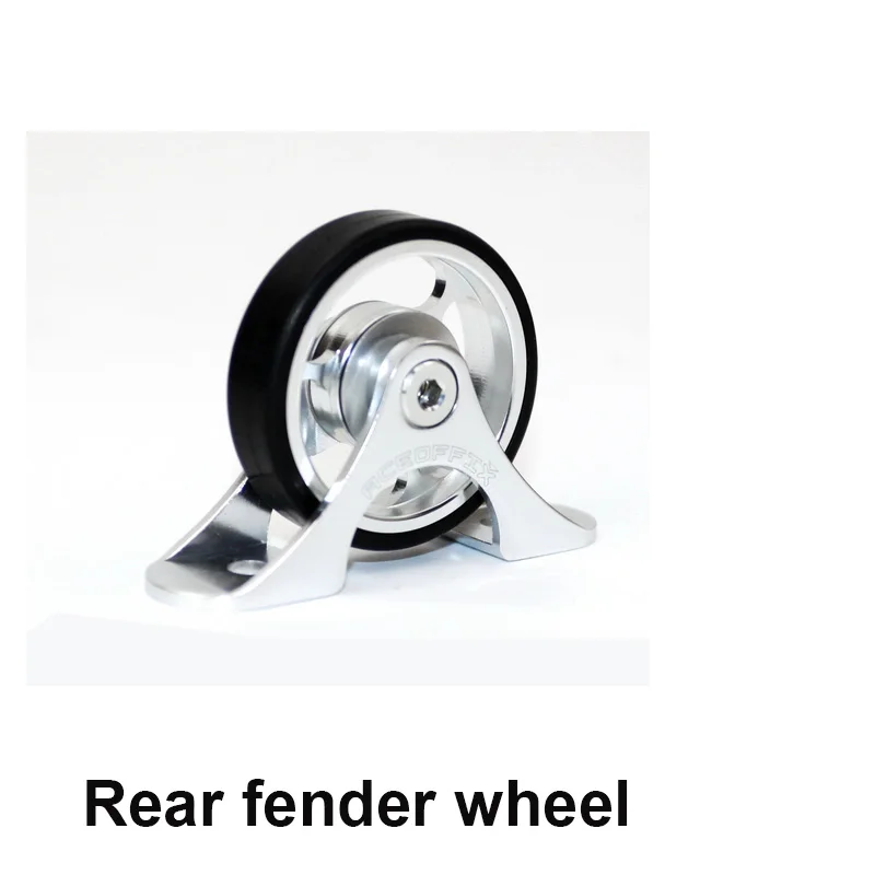 Flash Deal 1 pcs Superlight Bicycle Easywheel for Brompton Rear Mudguard Rollers fender Wheels 20g/pcs 4