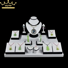 Ювелирные изделия дисплей белый из искусственной кожи ожерелье кулон стенд серьги держатель кольцо браслет стойки ювелирных изделий шоу Чехол Органайзер чехол