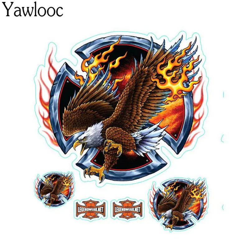 Vinyl Wolf Head Decals Skull Head Fire Flame Funny Eagle Clown Sticker