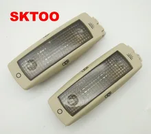 SKTOO 2 pcs Bege traseiros luzes De Leitura lâmpada de cúpula luz interior PARA Volkswagen Passat B5 Golf 4 Bora polo 3B0 947 291
