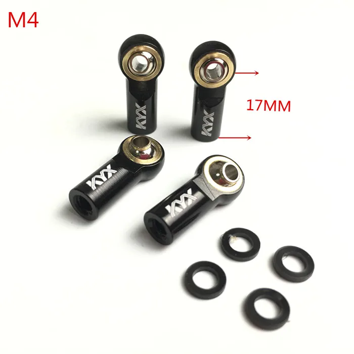 1/10 rc crawlers CNC M4 ball ends rc rod ends for CC01 D90 SCX10 II 90046 4PCS /SETin Parts