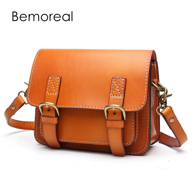 

Bemoreal Message bag Women Genuine leather Vintage Mini Shoulder bag Causal Crossbody Bag Women cowhide leather Handbags