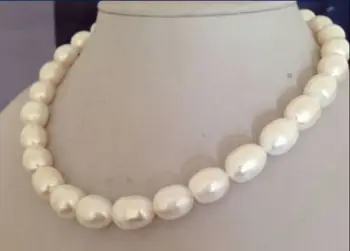

bjc 0001237 real charming 10-13MM south sea natural white pearl necklace