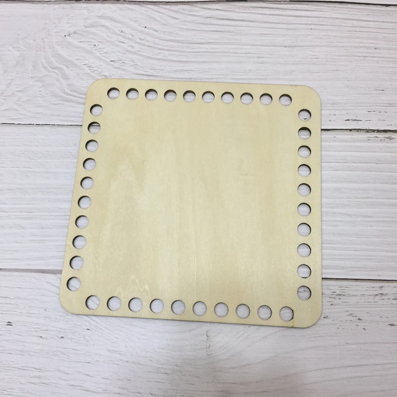 

10 pieces 15cm Wooden square Bottoms wood basket base wooden bottom basket cross stitch kit