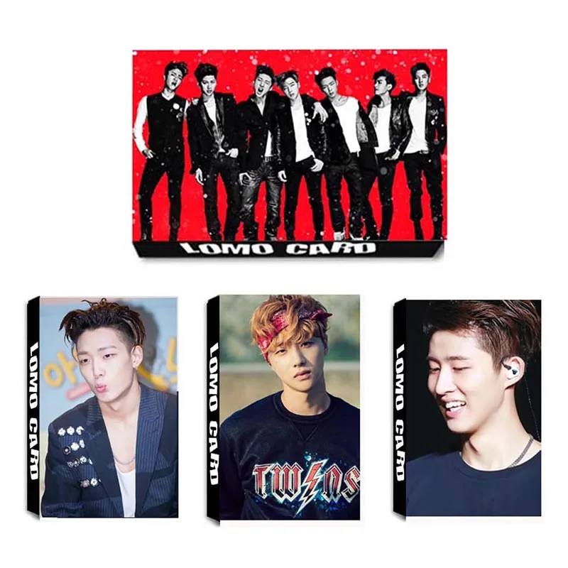 

KPOP IKON B.I Kim Jin Hwan BOBBY Album LOMO Cards Self Made Paper Photo Card Photocard