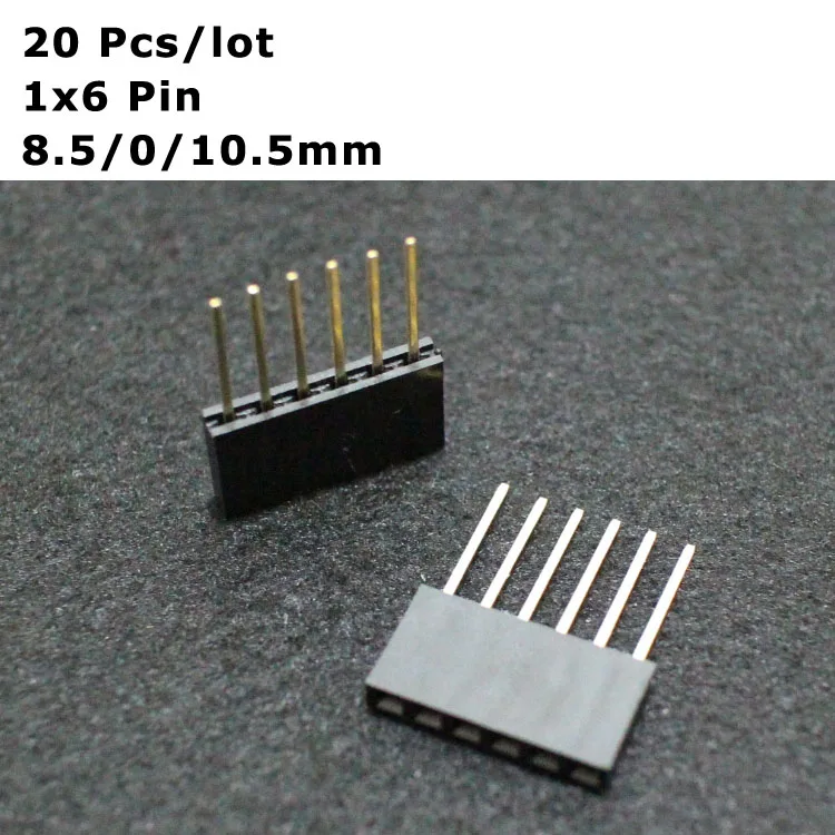 Hellotronic 20 шт./лот 8 5/0 0/10 5 мм 2 54 Шаг Штабелируемый заголовок 1x6 Pin для Arduino R3 |
