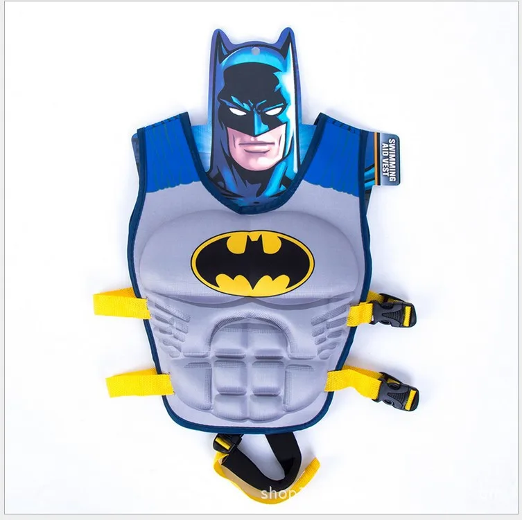 Марвел Халк Человек-паук Капитан Америка плавучий жилет купальный костюм жизнь куртка 3D мышцы мальчик дети купальники - Цвет: Batman M