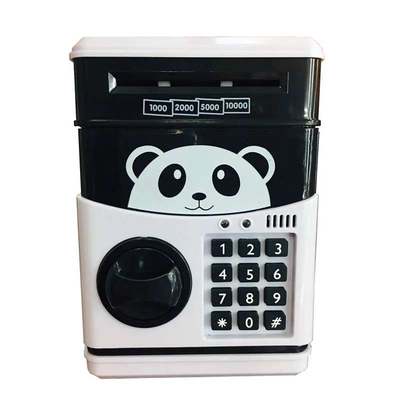 Panda Электронная Копилка, банкомат с паролем, копилка для денег, копилка для монет, копилка, сейф, Автоматический депозит, Банкнота, рождественский подарок