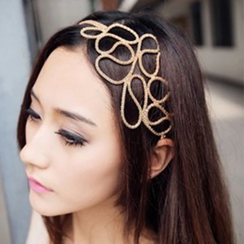 

Newest hair accessories fashion bohemia vintage gold color irregular hairpin hairwear hair best gift for women girl VP596