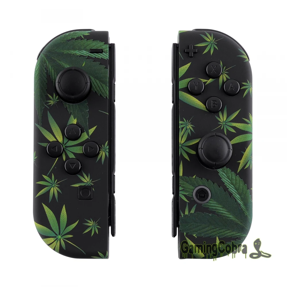 

Soft Touch Grip Green Weeds Controller Housing W/ Full Set Buttons DIY Replacement Shell Case for Nintendo Switch Joy-Con #CT103