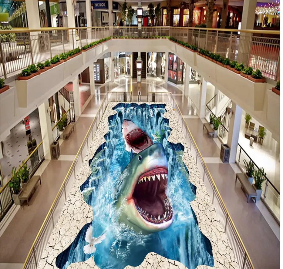 Beach Floor Murals In Wall Stickers 3d Wallpaper Floor For Living Room