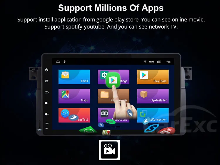 Sale 9 Inch Android 9.0 Car Radio GPS Player For BMW Old 3 Series E46 M3 316i 318i 320i 323i 325i 330i Navigation CarPlay  WIFI DAB 26