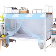 Сетка от комаров для студенческого общежития, 1,2 м, одноместная кровать, четырехъярусная сетка на молнии, 1,5 м, для дома, защита от насекомых, занавеска