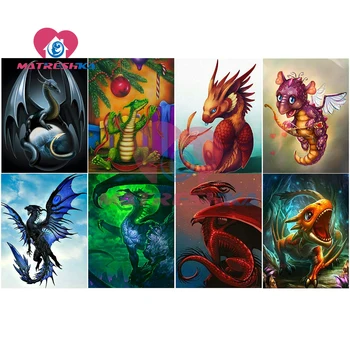 

dragon Full square/Round drill Diamond embroidery dragon 5D DIY diamond Painting Cross Stitch Rhinestone Mosaic full drill
