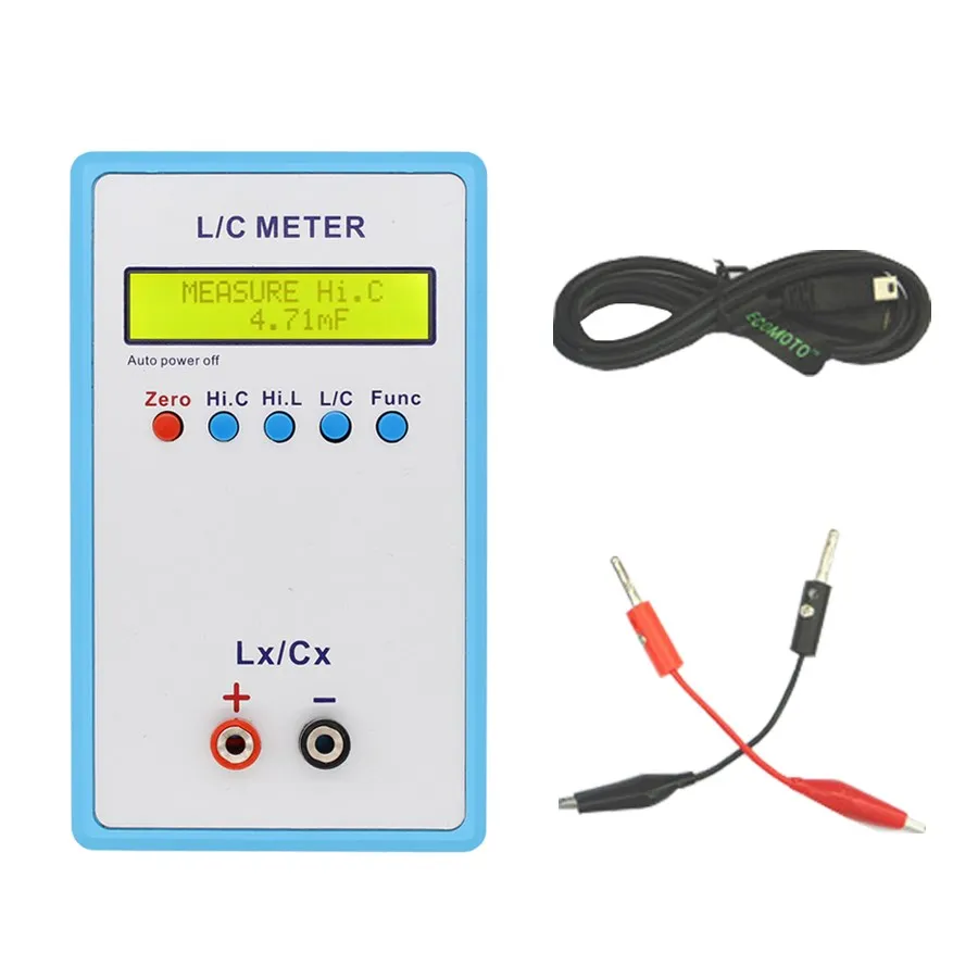 JUNTEK LC-200A Digital LCD Capacitance  Inductance Meter  LC Meter 1pF-100mF 1uH-100H 6