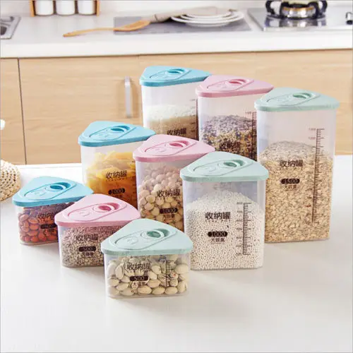 

Plastic Kitchen Food Cereal Grain Bean Rice refrigerator Storage Box Container Box Cases Hot grains storage box Z3