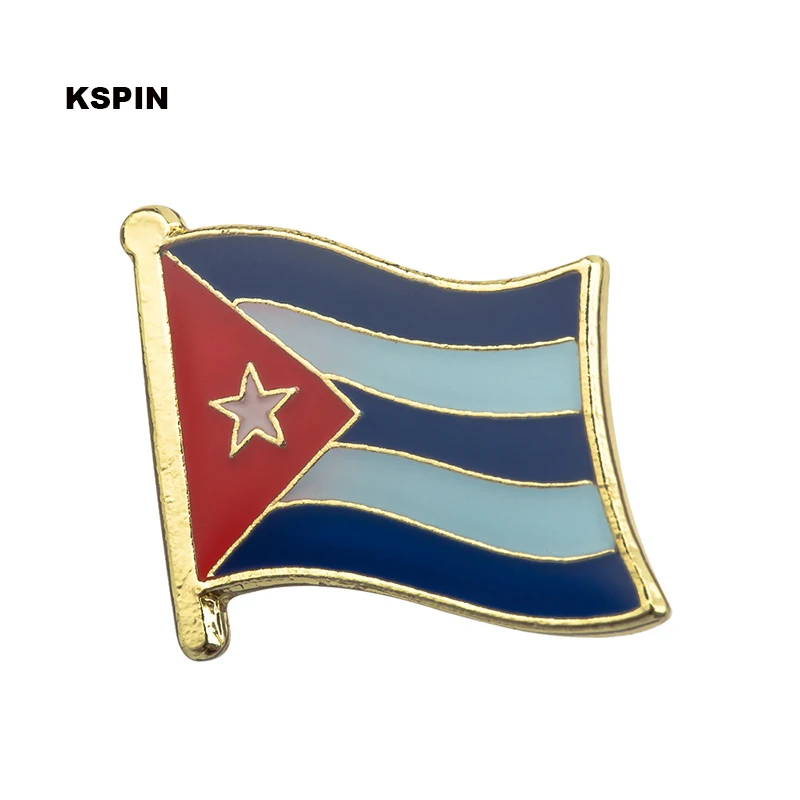 

Cuba flag badge pin lapel pin 100pcs a lot Brooch Icons KS-0070