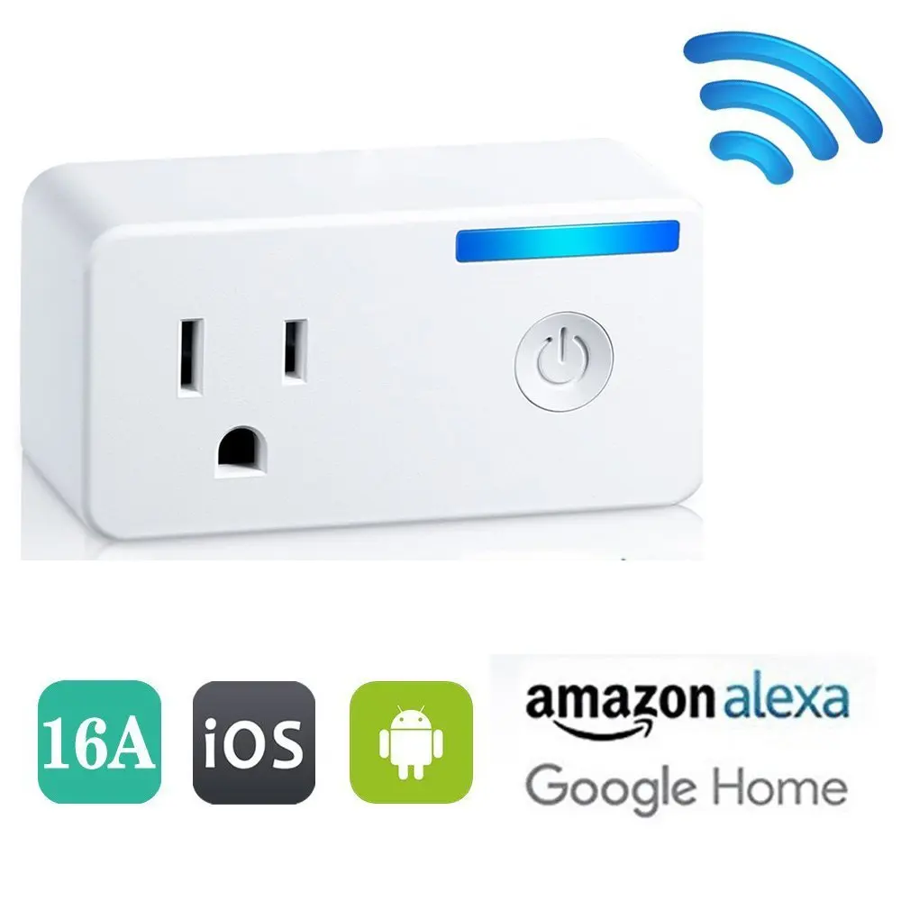 

Smart WIFI Power Socket US WiFi Wireless Socket Phone Remote For Measure Energy Usage Compatible With Alexa Echo & Google Home