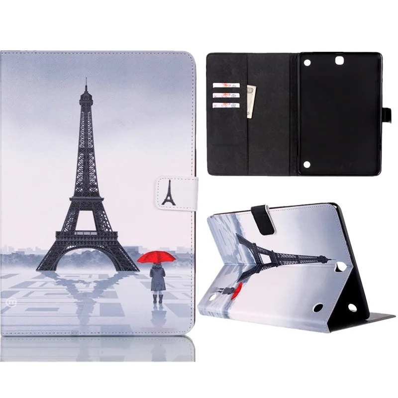 For Samsung Galaxy Tab A 9.7 T550 T555 Case PU Leather Fashion Cartoon Tower Stand Wallet Flip Cover For Galaxy Tab A 9.7 tablet (17)
