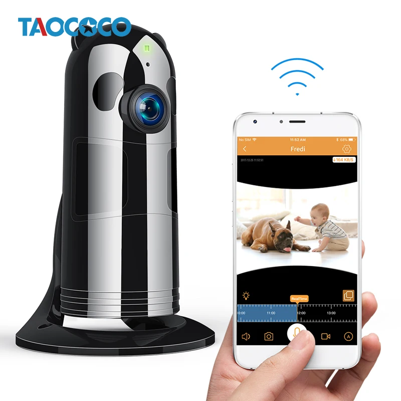 

TAOCOCO Home Security IP Camera Wireless WiFi Panda Baby Monitor 960P WLAN Surveillance Camera Motion Detection Camera Black
